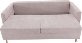 Szófa kinyitható, öregrózsaszín anyag Queens, AURELIA