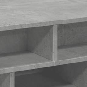 betonszürke szerelt fa dohányzóasztal 70x70x29 cm