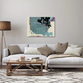 Üveg kép - Repülő léggömb szivárvánnyal (70x50 cm)