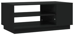 Fekete szerelt fa dohányzóasztal 102x55x43 cm
