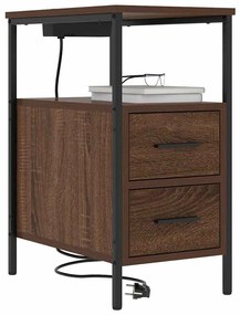 Éjjeli Szekrények 2 pcs barna tölgy 30 x 48 x 61 cm Faanyag