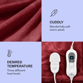 Klarstein Dr. Watson XL, melegítő takaró, 120 W, 3 fűtési fokozat, mosható, 180 x 130 cm, vezérlőpanel