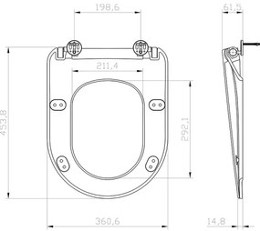Ravak X01795 - WC-ülőke SoftClose CHROME fekete