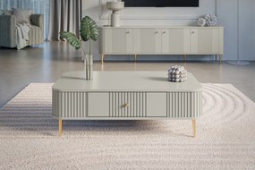 Vesper fiókos dohányzóasztal 103x60 cm - kasmír / arany lábak