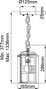 Elstead Lighting BEACON SQUARE KL-BEACON-SQUARE8-WHT Függőlámpa 1x60W/E27 IP44
