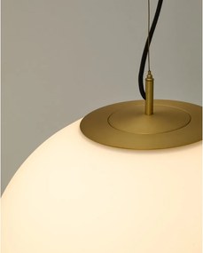 Fehér-aranyszínű függőlámpa üveg búrával ø 10 cm Brisia – Kave Home