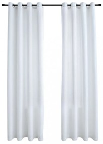 2 db törtfehér sötétítőfüggöny fémgyűrűkkel 140 x 245 cm