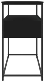 fekete szerelt fa tálalóasztal 100x40x75 cm