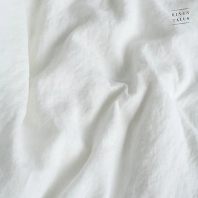 Fehér kétszemélyes len ágyneműhuzat 200x200 cm White – Linen Tales