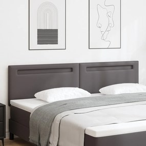 Egyszerű Design Fejtámla Szürke 200 cm Műbőr