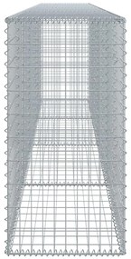 horganyzott vas gabion kosár fedéllel 400 x 50 x 100 cm