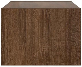 TV szekrény LED világítással barna tölgyfa 75x35,5x25 cm