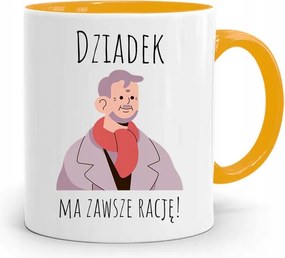 Sárga Bögre Nagypapának A Nagypapának Mindig Igaza Van A fényképes nyomattal