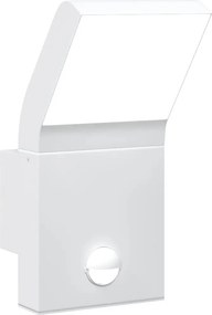 Kültéri Led fali lámpa érzékelővel, fehér, öntött alumínium