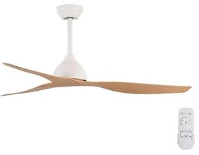 Eurolamp Mennyezeti ventilátor átm. 132 cm bézs/fehér + távirányítás EU0143