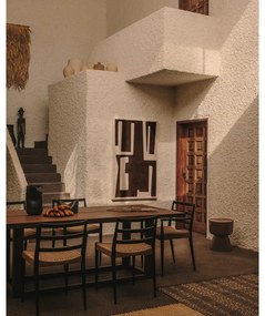 Fekete-natúr színű tölgyfa étkezőszék szett 2 db-os Analy – Kave Home