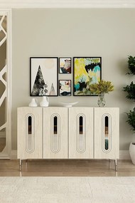 Rany 120 - White, Travertine, Silver