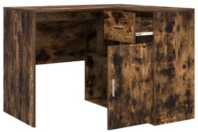 vidaXL Sarok Íróasztal Füstölt Tölgy 102x88x75 cm Hajlított Fa