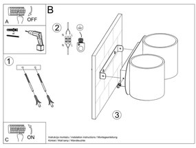 Fali spotlámpa ORBIS 2xG9/40W/230V szürke
