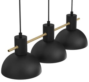 Csillár zsinóron ESTATE MINI 3xE27/15W/230V fekete