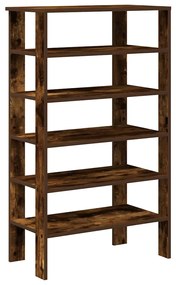 füstös tölgy színű szerelt fa cipőtartó 61x32x105 cm
