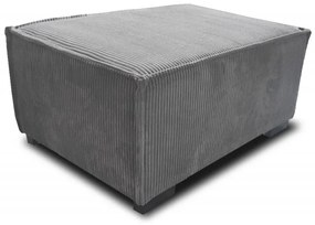 Fotel és ottomán SMART SET, sötétszürke