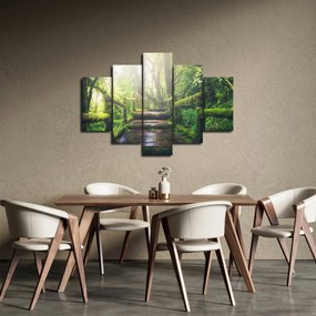Kép - falépcsők az erdőben (150x105 cm)