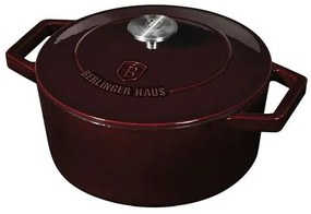 Berlinger Haus Öntöttvas edény fedővel Burgundy Line, 24 cm