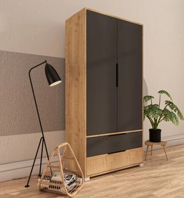 Flora 90 - Sapphire Oak, Anthracite