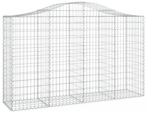 15 db íves horganyzott vas gabion kosár 200x50x120/140 cm