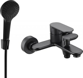 Mexen Milo R05 fürdőkád csaptelep zuhany szettel, fekete - 7133R05-70