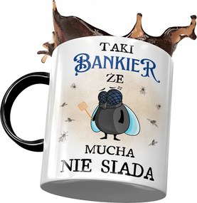 Fekete Bögre Bankárnak Olyan, Hogy A Legyek Nem Ülnek Nyomtatott Fotóval