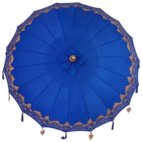 Balinéz Napernyő Kék 180-190 cm Pamut, tömör fa