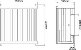 Elstead Lighting CORONA DL-CORONA1-WPN Fali lámpa 1x60W/E27