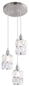 Globo 15760-3 - kristály csillár zsinóron WOLLI 3xE14/40W/230V 15760-3