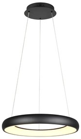 Matt fekete LED dimmelhető függőlámpa fém búrával ø 62 cm Cardona – Trio