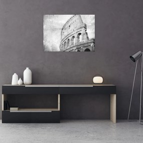 Üveg kép - Vintage Üveg képeslap a városról N⁰1 (70x50 cm)