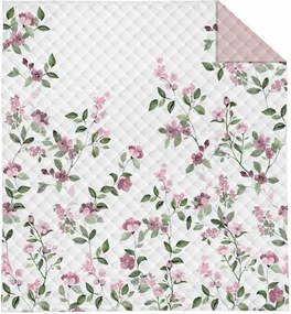 Ágytakaró 200x220 púderrózsaszín virág Holland