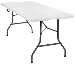 tectake 402153 kemping fehér asztal összecsukható 183x76x74cm - fehér