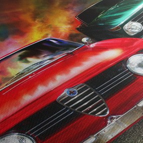 Kép - Retro versenyautók (150x105 cm)
