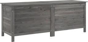 vidaXL antracit tömör fenyőfa kerti tárolóláda 150 x 50 x 56,5 cm