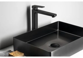 Sapho - TURSI 28 cm-es mosdócsaptelep matt fekete