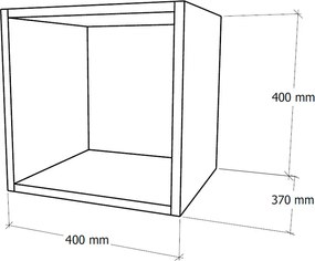 Boxie nyitott fali szekrény 40x40x37 cm petrol kék