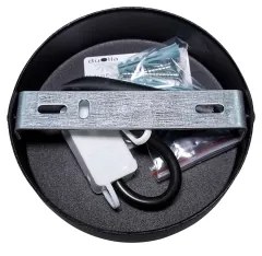 Duolla - Felületre szerelhető csillár BELL SHINY 1xE27/15W/230V átm. 25 cm ezüst/fekete