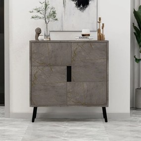 Darien - Gordion Marble, Black Wood