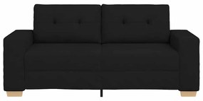 fekete szövet loveseat kanapé 140 cm