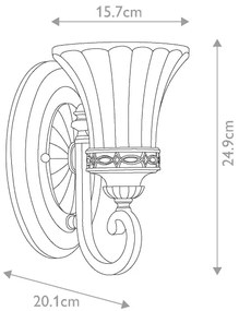 Feiss - Fali lámpa DRAWING ROOM 1xE27/60W/230V