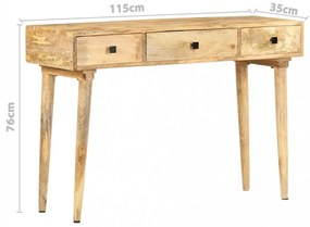 tömör mangófa tálalóasztal 115 x 35 x 76 cm