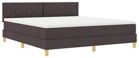 Boxspring ágy matraccal Sötét Barna 180 x 200 cm szövet