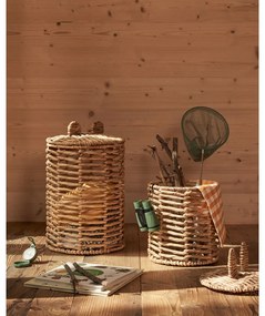 Natúr színű vízijácint játéktároló kosár szett 2 db-os ø 30x50 cm Venezia – Kave Home